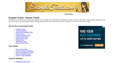 Desktop Screenshot of exampletoasts.com